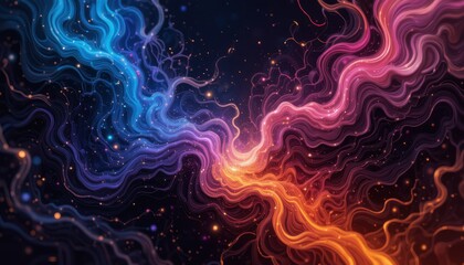 Wall Mural - Abstract Swirling Nebula Cosmic Energy Flow