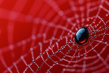 dewdrops on spiderweb macro photography of nature s intricate design