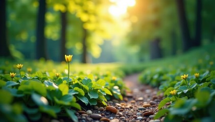 Wall Mural - abstract blurred nature scene, perfect for website backdrop, backdrop, image