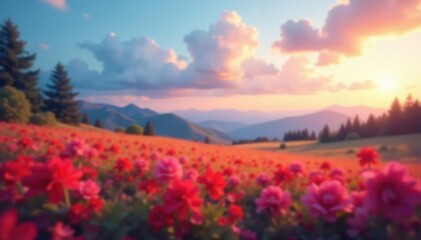 Wall Mural - abstract blurred landscape, perfect for website design, art, backdrop, muted