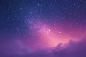 Wall Mural - starry night sky with cloudscape