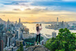 © tawatchai1990 - Tourist take a photo on viewpoint in Hong Kong.