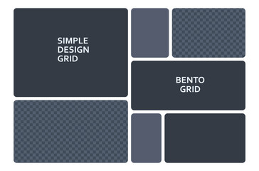 grey colors retro bento ui layout ideal for modern web interfaces, dashboards, or playful digital ap