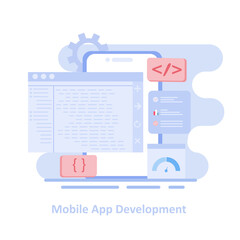mobile application development big data software engineering coding. programming code information an