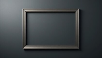 Wall Mural - dark grey frame against a dark grey wall