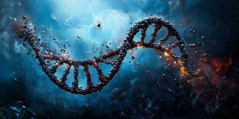 Wall Mural - biotechnology in action exploring gene editing ethics in modern science digital environment conceptu