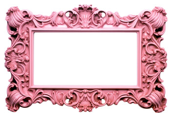 Wall Mural - png vintage pink crystal quartz rectangle frame