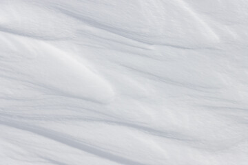 Wall Mural - abstract textured wavy line patterns on plain white winter snow background