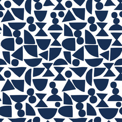 Aufkleber - Circles, triangles, semi-circles, and hourglass figures, arranged in a seemingly random yet balanced composition.