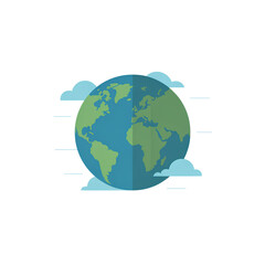 earth globe on a white background