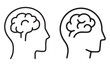 © Jayanto Kumar - Human brain line icon on white background. Editable stroke. Vector illustration eps file.
