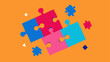© Justlight - Disconnected Puzzle Pieces An incomplete puzzle featuring vibrant pieces tered around a figure indicating lost connections and emotional dissonance.