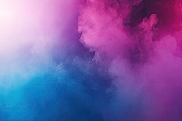 Wall Mural - colorful smoke fills the frame in a vibrant mix of pink and blue hues, creating an abstract visual