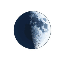 Wall Mural - moon vector icon, isolated on white background -