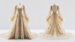 © Solikah - Golden glamorous embroidered gown