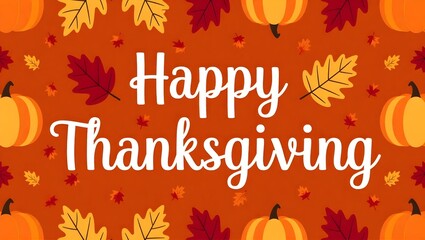 A cheerful Thanksgiving greeting with the words 