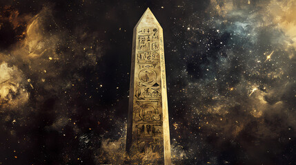 Wall Mural - mysterious enigmatic obelisk