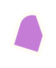 Wall Mural - brutalist abstract geometric shape sticker. bold modern form with flat figure as an iconic element. 