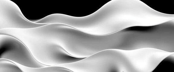 Wall Mural - elegant seamless wave texture, monochrome white background for design, lines, high resolution