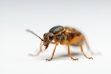 close-up of a single insect on pure white background, fauna, research, nature