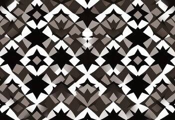 Wall Mural - modern monochrome geometric seamless pattern featuring stylish rhombus shapes in a vector design, re