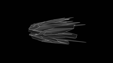 Puffed: shooting star meteor geometry shape object landscape abstract formation generative animation art generative technology Design Motion
