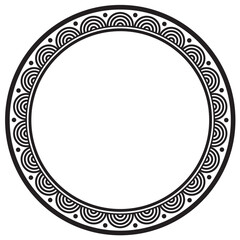 circle design creative elegant vintage pattern round frame decoration vector traditional background 