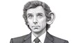 © bagus_ - Penciled Portrait Serious Businessman with Unique Ear.