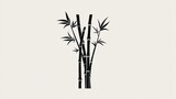 Silhouetted bamboo stalks, graphic design element