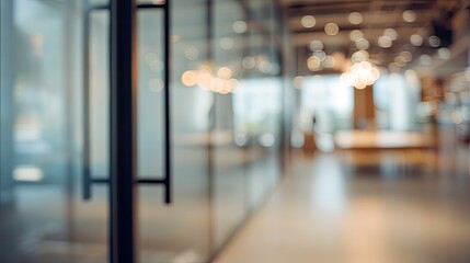 Dynamic business environment modern office space blurred background contemporary design open view