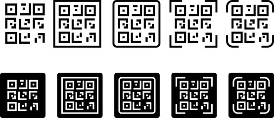 scan qr code icon. coding, information. smartphone usage. barcode sign. payment and identification. 