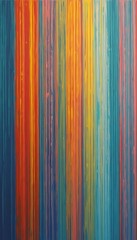 Leinwandbilder - Vivid Abstract Drip Painting: Dynamic Vertical Stripes of Bold Colors and Fluid Textures