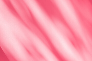 Fototapete - Wall interior background, studio and backdrops show products.with shadow from window color pink background for text insertion and presentation interior decoration	