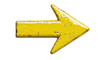 © PNGify - Png of A weathered yellow arrow pointing right, symbolizing direction and guidance.
