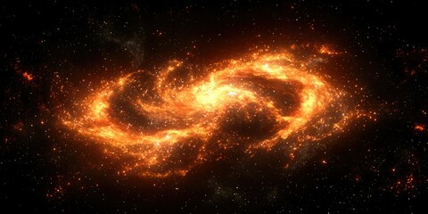 Wall Mural - galactic core glowing with magical energy, arms gently rotating