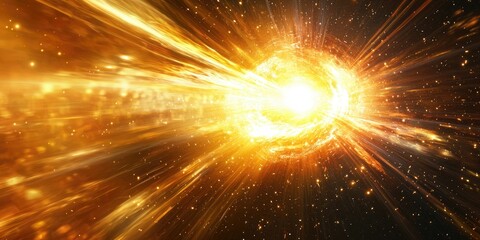 Wall Mural - swirling galaxy arms in motion around an animated shining core