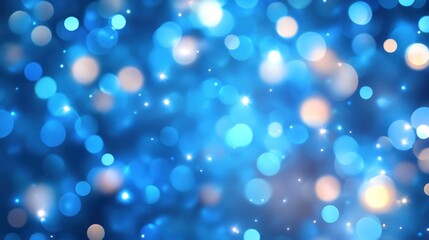 Aufkleber - Abstract bokeh background of blue and gold circles