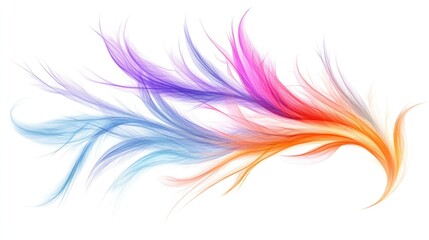 Poster - Abstract multicolored feather design