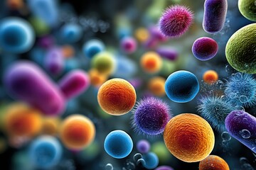Poster - Superbug Bacteria Exhibit Resistance to Antibiotic Treatment in a Detailed Microscopic View Generative AI
