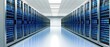 © Adex - Modern data center server racks blue light clean technology