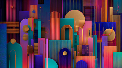 Wall Mural - abstract afrofuturism wallpaper background design