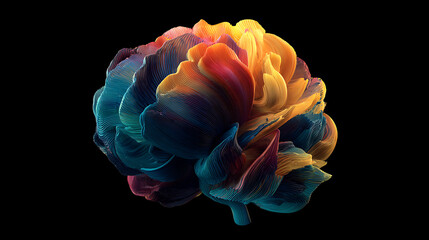Poster - Abstract colorful brain, idea concept