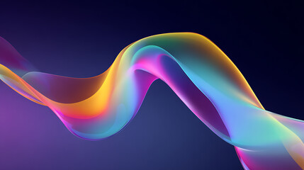 Aufkleber - Abstract liquid holographic gradient shape