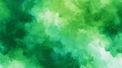 Fototapete - Abstract green watercolor background texture