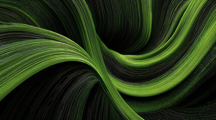 Aufkleber - Abstract green twirly lines wallpaper