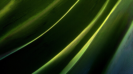 Poster - Green gradient lines as abstract design