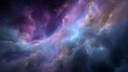 Aufkleber - Nebula galaxy in universe as astronomy background illustration
