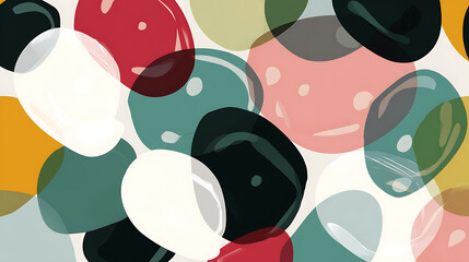 Poster - Organic abstract shapes pattern background