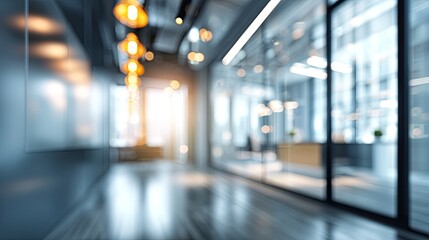 Dynamic office space interior modern business environment blurred background contemporary viewpoint