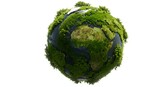 Lush Green Earth: A 3D Render of a Moss-Covered Globe